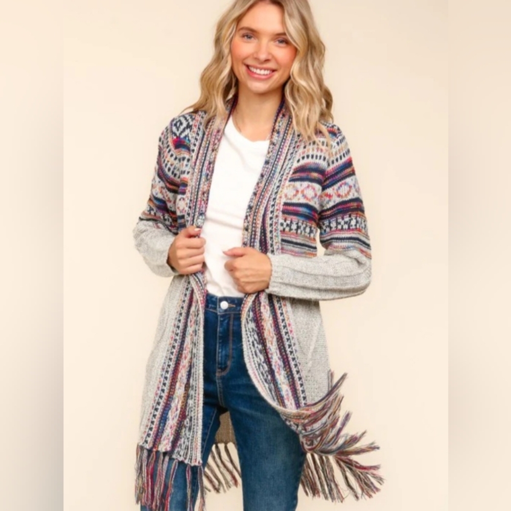 Tribal Fringe Cardigan